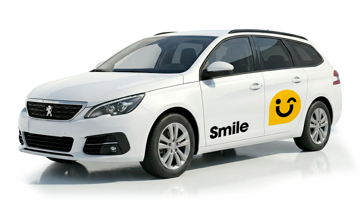 Peugeot 308 SW on a white background