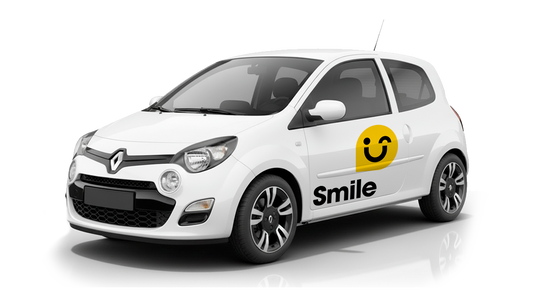 Renault Twingo 2 on a white background